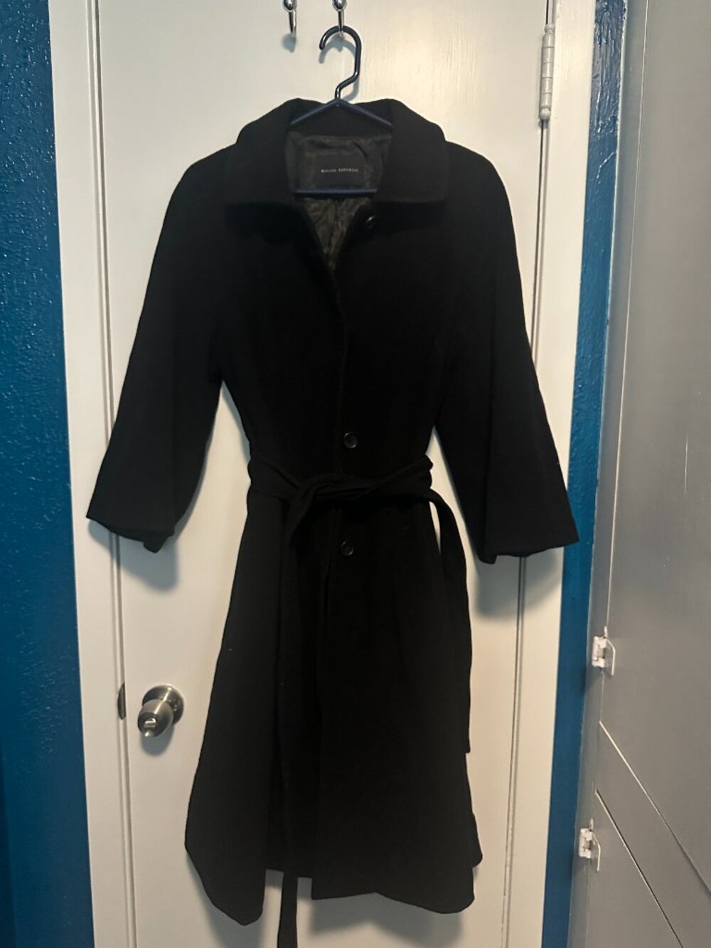 Early 2000s Vintage All-Wool Banana Republic Flair Trench Coat
